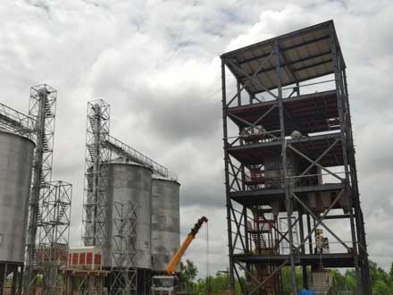 Delivery site of the flap dryer production line ordered by a customer